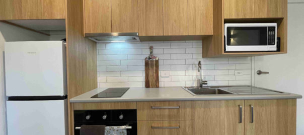 Fully equipped kitchen in one bedroom apartments