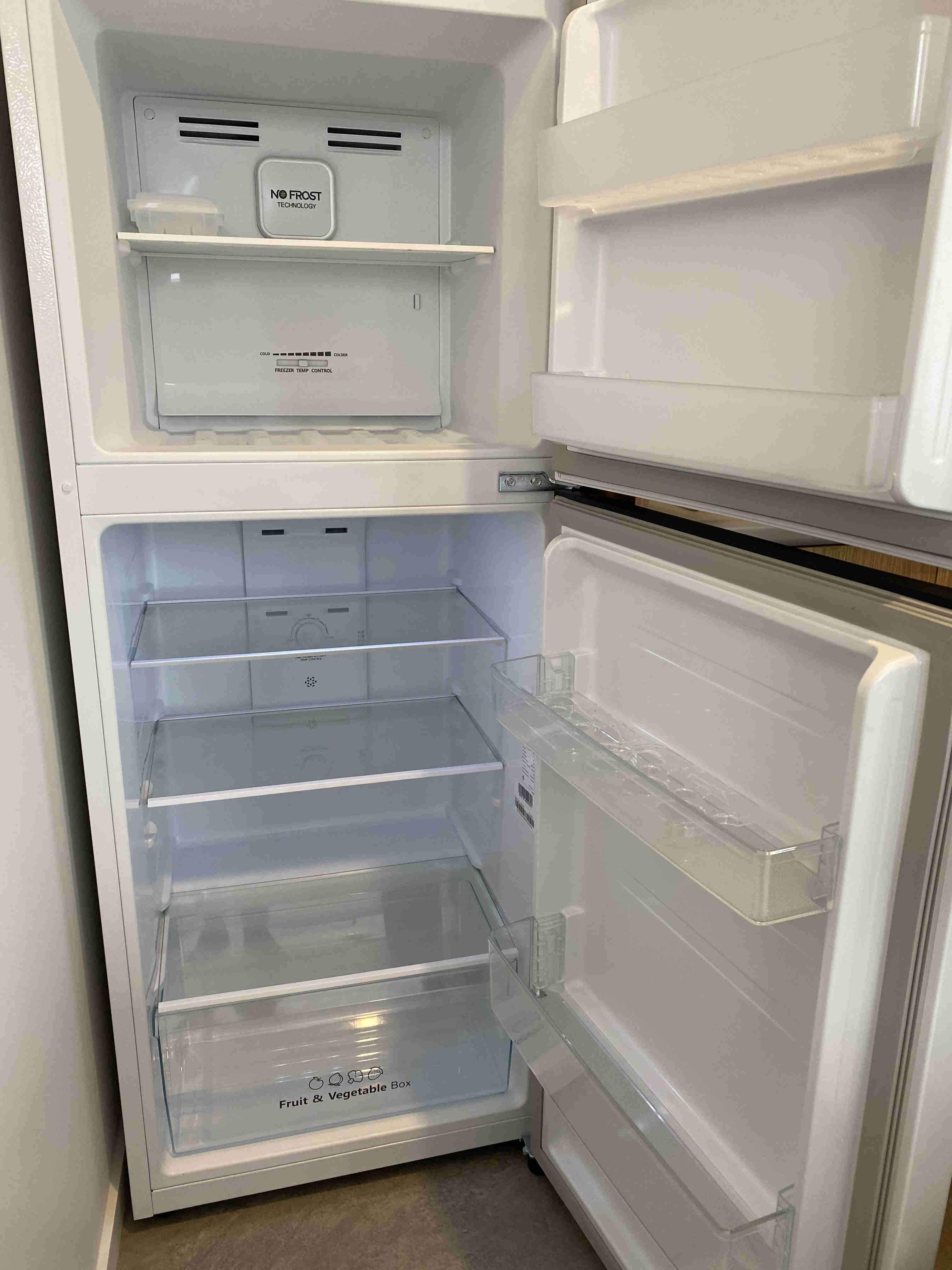 Interior of fridge in all apartments